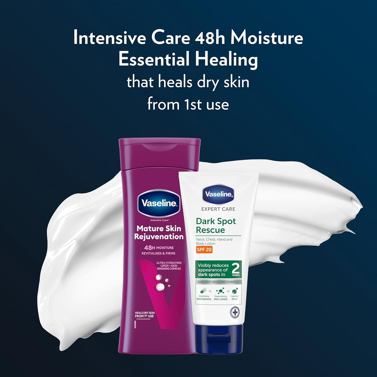 Vaseline Intensive Care Mature Skin Rejuvenation Body Lotion revitalises and firms with 48h moisture for maturing dry skin 400 ml