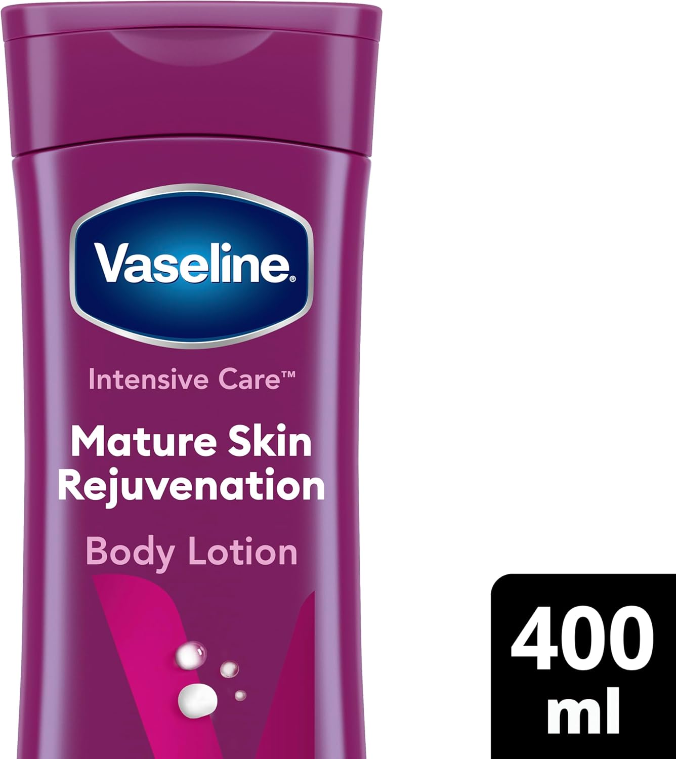 Vaseline Intensive Care Mature Skin Rejuvenation Body Lotion revitalises and firms with 48h moisture for maturing dry skin 400 ml