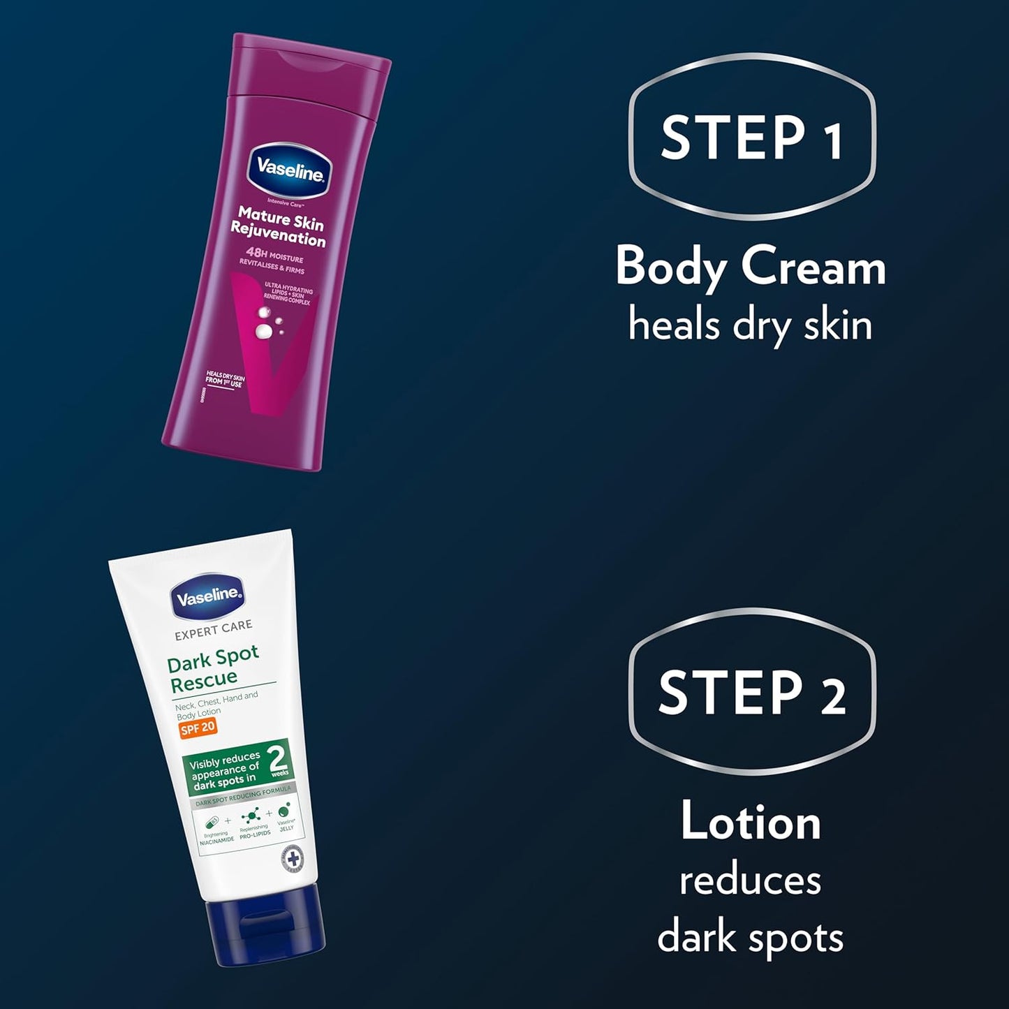 Vaseline Intensive Care Mature Skin Rejuvenation Body Lotion revitalises and firms with 48h moisture for maturing dry skin 400 ml